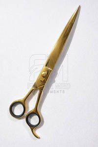 กรรไกรตัดผมมืออาชีพ Fettle Med ขนาด 10 นิ้ว แบบโค้งสำหรับคนถนัดขวา ทำจากสแตนเลส ด้ามจับสั้น สำหรับร้านทำผม - Product Image 3