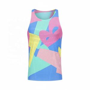 Débardeur de course sportif respirant en maille tricotée imprimé par transfert thermique personnalisé décontracté et confortable - Product Image 4