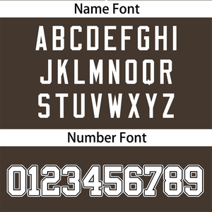 Custom Brown Football Jersey Personalized Team Shirt Breathable Mesh <b>Top</b> With Name And Number - Product Image 6