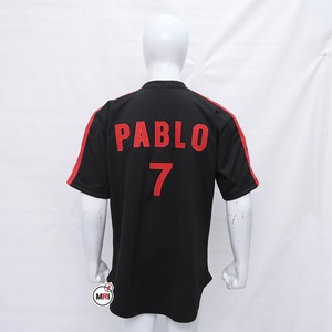 Camiseta negra vintage con cuello en V para hombre, ropa de calle holgada de algodón informal especial, superventas, camiseta bordada personalizada para hombre - Product Image 2