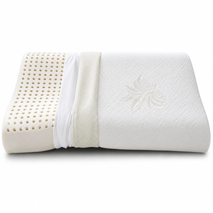 Cuscino in lattice EVERGREENWEB con Aloe Vera, ortopedico, ergonomico, supporto per il collo, Made in Italy, a forma di onda, traspirante, minimalista - Product Image 4