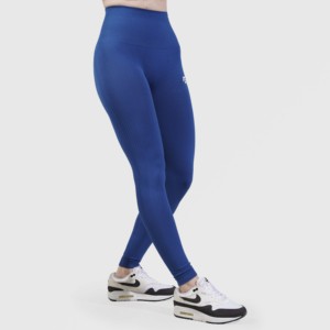 กางเกงเลกกิ้งไร้ตะเข็บ Stride Sports (สีน้ำเงิน) ไซส์พลัส XS-XXL ยกกระชับเอว ยืดหยุ่น ระบายอากาศได้ดี ผลิตจากไนลอน/สแปนเด็กซ์ สำหรับออกกำลังกาย ความยาวระดับข้อเท้า - Product Image 3