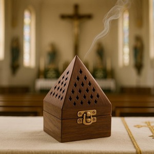 Quemador de Incienso de Madera Ecológico para Uso Diario en el Hogar, Meditación y Aromaterapia, Disponible a un Precio Accesible desde India - Product Image 1