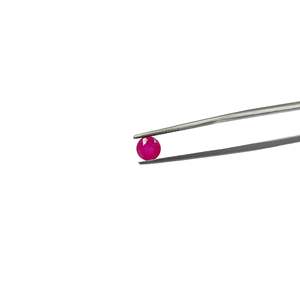 Rubis naturels africains non traités, cristaux ronds calibrés de 3 mm et 4 mm - Product Image 2