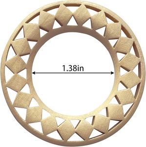 Anneaux de serviette ronds en bois de Style Boho décor de Table cercle évidé pour les mariages fêtes tables à manger de noël - Product Image 1