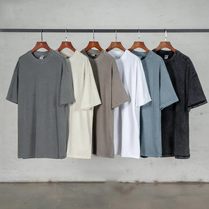 Camisetas de gran tamaño con lavado ácido, 250G, venta al por mayor - Product Image 4