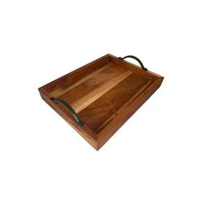 Plato para servir galletas y aperitivos, bandeja personalizada de madera pulida, suministros para restaurantes y cafeterías de Hotel, bandejas ecológicas con logotipo - Product Image 4