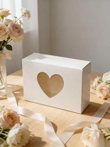 Caja de Dulces de Papel Personalizada, Caja de Regalo con Ventana Transparente en Forma de Corazón, Caja de Papel con Ventana Transparente - Product Image 3