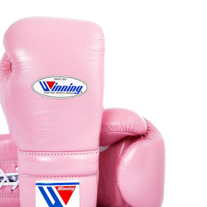 Pink Red Customizable High Quality <b>Moisture</b> Wicking Hook Loop Closure Boxing <b>Gloves</b> Genuine/Artificial Leather Wholesale Price - Product Image 5
