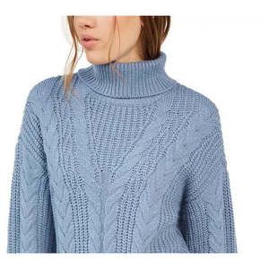 Maglione Vintage a Collo Alto con Lavorazione a Trecce per Donna Crave Fame, Viola Taglia X-Large, Cardigan Traspirante per l'Inverno - Product Image 2