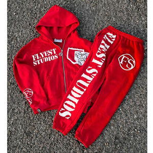 <b>Men's</b> Acid Wash Plain Flared Sweatpants and Hoodie Set Comfortable Urban Style <b>Men's</b> Hoodie and Sweatshirt Set - Product Image 1