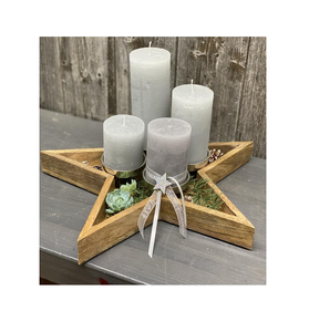 Plateau en bois, artisanat très demandé, plateau de service en forme d'étoile de qualité supérieure, plateau de service pour desserts et cupcakes - Product Image 4