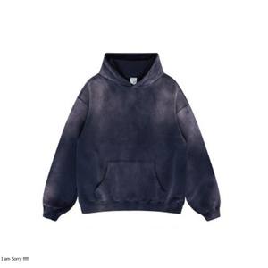 Streetwear Fabricant Personnalisé Poids Lourd 400 GSM Vintage Sun Faded Hoodie Hommes - Product Image 6