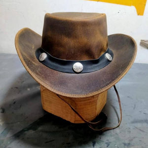 Sombrero de Cuero Vaquero de Primera Calidad Hecho en Pakistán, Marca Privada, Venta al por Mayor, Personalizado, ODM - Product Image 5