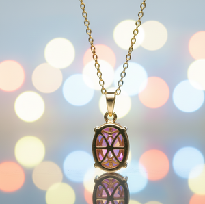 สร้อยคอทับทิมรูปไข่16นิ้ว8 GM | จี้อัญมณีหรูหรา | 925เงินสเตอร์ลิง18K ชุบทอง18K - Product Image 2