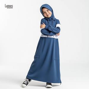 Khamis de haute qualité personnalisé, longue robe musulmane à capuche pour filles - Acheter des vêtements musulmans pour filles - Product Image 6