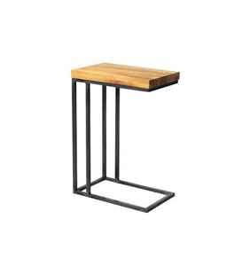 Table d'appoint créative en bois moderne avec cadre en métal pour le salon - Product Image 2