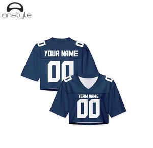 Custom sublimation <b>women</b> crop football <b>jerseys</b> breathable quick dry fabric crop sports <b>jerseys</b> <b>for</b> school team training practice - Product Image 6