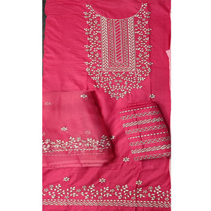 Cotton <b>Suit</b> Unstitched <b>Dress</b> Traditional 3-Piece <b>Women's</b> <b>Suits</b> Casual Summer Fit Length Pakistani Wear <b>Wedding</b> Party Quick Dry - Product Image 6