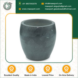 Accesorios de baño redondos de tamaño pequeño más vendidos que mantienen el vaso de esteatita de color gris disponible en cantidad a granel de La India - Product Image 2