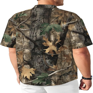 Camisa abotonada de secado rápido 2025 Diseño personalizado Camisas hawaianas de sublimación informal para hombres - Product Image 4