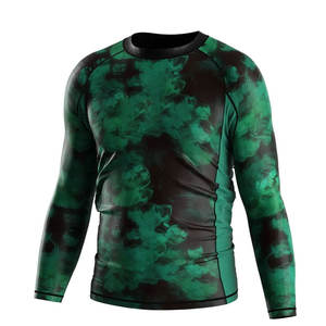 OEM Sublimation Imprimé Spandex BJJ Rash Guard pour Hommes Compression Gym Surf Plongée Chemise - Product Image 1
