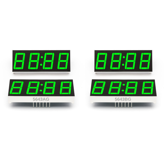 VAOHM 5643AG 5463AG 5643BG 5463BG Green Four Digit Seven Segment LED Display Tube 10Pin 0.56 Inch Common Anode/Cathode CN/GUA