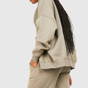 Ensemble de survêtement pour femme en deux pièces, sweat à capuche et pantalon ajustés à fermeture éclair, couleur unie, design tendance de haute qualité 2026 - Product Image 5