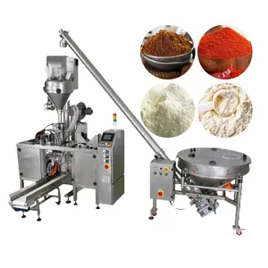Automatic Auger Filler for Precise Weighing and Filling of Dry Cosmetic, Spices, Coffee Powder in Cans and Bottles