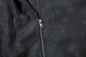 Chaqueta Vintage Americana de Piel Sintética para Hombre, Prenda de Vestir de Estilo Urbano, Holgada e Informal, con Cremallera - Product Image 6