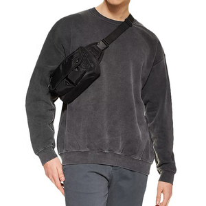 ขายส่ง OEM ผู้ผลิตที่กําหนดเองเสื้อกันหนาววินเทจกรดล้างเสื้อสเวตเตอร์คอกลม unisex - Product Image 1