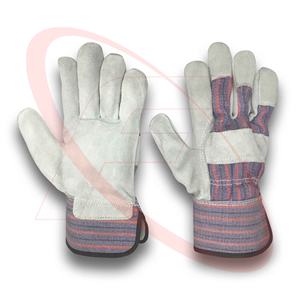 Guantes de cuero dividido de piel de vaca de la mejor calidad de Pakistán Guantes DE TRABAJO Canadian Rigger Guantes protectores Guantes de Seguridad - Product Image 1