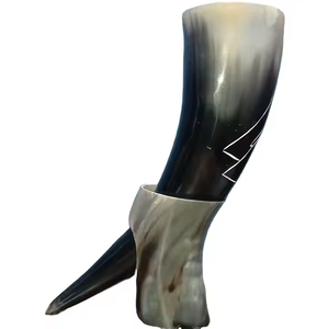 Premium Quality Eco-Friendly Viking Drinking <b>Horn</b> Food Safe Genuine <b>Buffalo</b> <b>Horn</b> Handmade with Stand by Saniya Handicraft - Product Image 2