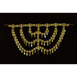 Heavy Gold Plated Damdi Tikka Premium Bridal Forehead <b>Jewelry</b> Handcrafted Traditional Headpiece classic ethnic bridal Hair <b>Chain</b> - Product Image 3