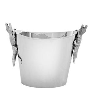 Seau à glace classique en acier inoxydable pour refroidir le vin avec un design à double paroi et des pinces idéales pour accueillir avec style - Product Image 4