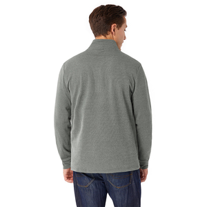 โลโก้ที่กำหนดเองสำหรับผู้ชายขนาดใหญ่เข้ารูปพอดีตัวนุ่มสบายสีทึบแขนยาวขนแกะอบอุ่นซิป - Product Image 6