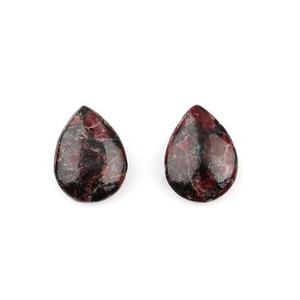 Venta al por mayor de cuarzo natural rojo oscuro de 12x16mm, Edulite de alto brillo, forma de pera suave, briolette suelta para fabricación de joyas, tercera parte. - Product Image 1
