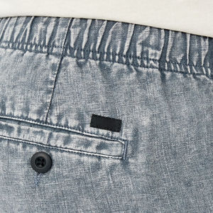 Short d'entraînement pour homme grande taille avec logo brodé personnalisé Short éponge 100% coton lavé à l'acide Style de rue écologique - Product Image 5