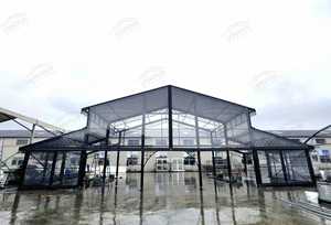 Landrun Kính Lớn Khung Nhôm Màu Đen Nhà Kính Phong Cách Không Thấm Nước Tất Cả Các Mùa Lều Với 500-600 Ngủ Công Suất - Product Image 2