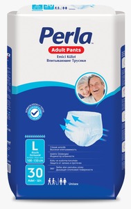PERLA X Couches-culottes pour adultes, taille XL, 30 pièces, jetables, en tissu non tissé, surface sèche, protection anti-fuites, économiques, fabriquées en Turquie - Product Image 2