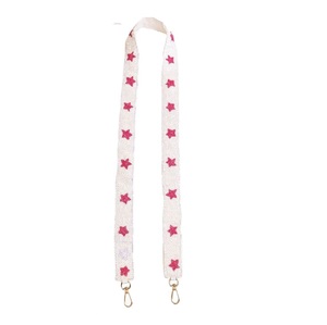 Sangle de sac de broderie de perles de rocaille décorative Sangle de sac de broderie de perles de rocaille faite à la main avec des motifs floraux - Product Image 6