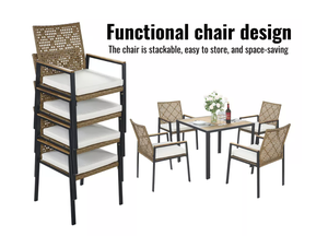 WS535 | 5-Piece Wicker Dining <b>Set</b> - Product Image 5