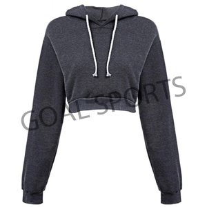 Haut à capuche court de haute qualité, offre personnalisée, dernière conception de Logo, pour femmes, au Pakistan - Product Image 4