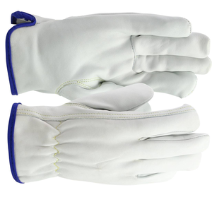 Vaca de alta calidad. Guantes de conductor de cuero de grano Guantes de trabajo de cuero para hombres Guantes de uso general - Product Image 5
