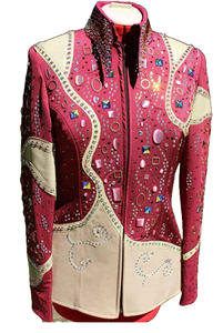 แจ็กเก็ตโชว์สีชมพูโรเดโอราชินีออกแบบได้ตามต้องการแบบตะวันตก - Product Image 3