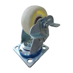 200mm Stainless steel caster wheels anti-rust caster PU wheels heavy duty caster wheels with brake