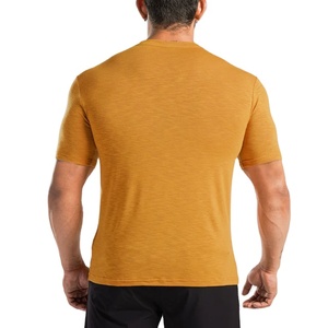 Ropa Deportiva de Algodón 100% Ecológica, de Manga Corta, Ajustada, Transpirable, de Color Sólido, con Diseño Personalizado, a Bajo Precio - Product Image 2