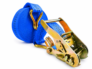 Correa de Amarre de Poliéster de 2 Pulgadas (38 mm) con Trinquete, 1500 kg, Certificación CE, Correa de Sujeción de Carga con Ganchos Dobles en J, Alta Resistencia, Fabricación OEM - Product Image 1