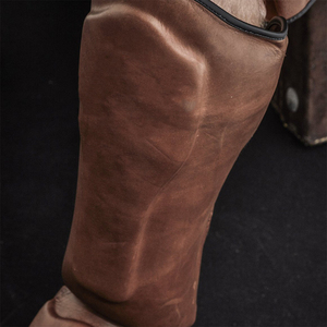 Handmade Leather <b>Shin</b> Guards Custom MMA Kickboxing <b>Pads</b> Muay Thai Sparring Instep Protectors Foot Cover Professional Protection - Product Image 6