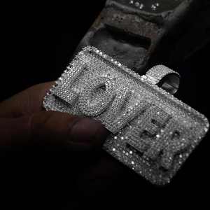 Collar Hip Hop de Venta Caliente, Lujoso y Personalizado, Plata de Ley 925 con Diamante Moissanita de Corte Redondo - Product Image 2